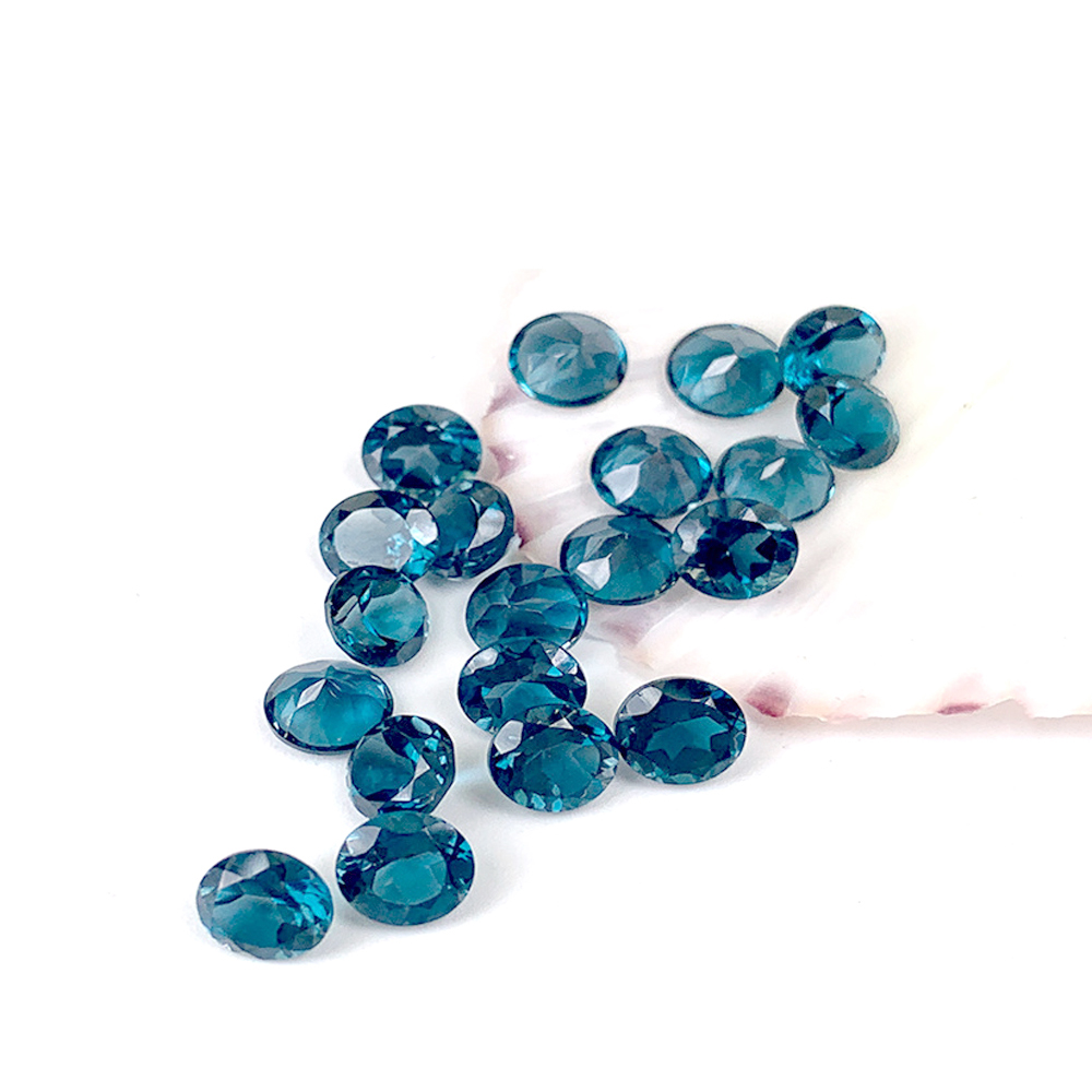 Jewelry Making In London - Halbedelstein-Naturstein Topas London Blue Roound 1,0