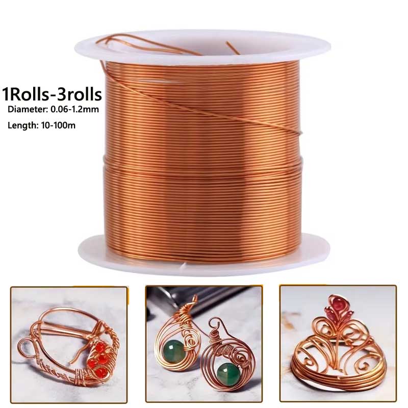 Jewelry Making Wire - 1–3 Rollen weicher Kupferdraht für Elektrokulatur,