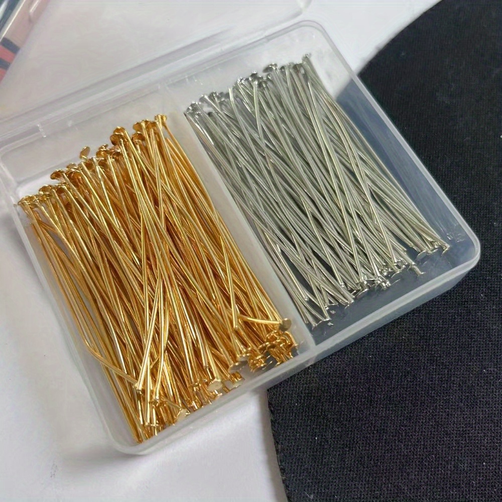 Jewelry Making Box - 200 Stück 30/40/50mm Nadeln mit Eisenkopf