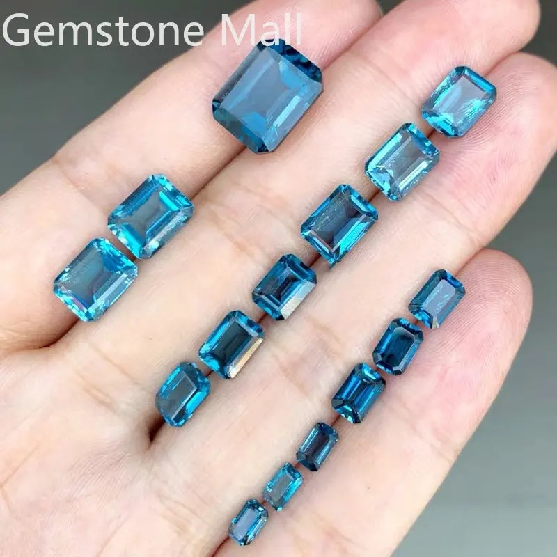Jewelry Making In London - Natürlicher Topas im Smaragdschliff, 4 mm