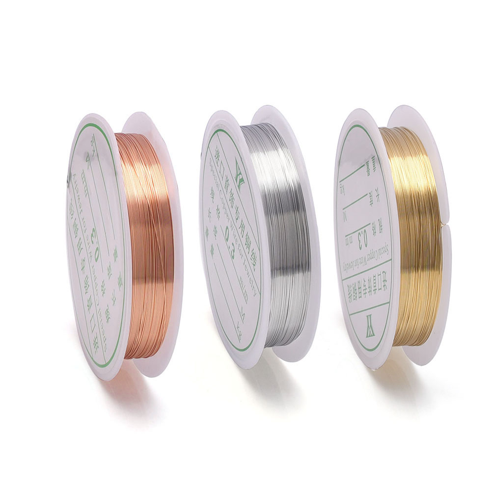 Jewelry Making Wire - 0,2–1 mm Schmuckdraht, Basteldraht, anlaufgeschützter Kupferperlendraht
