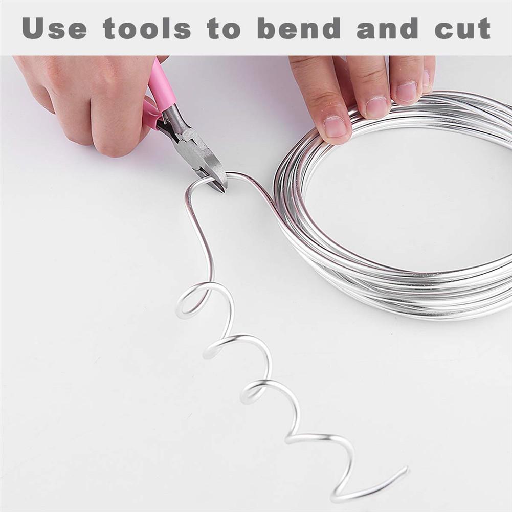 Jewelry Making Wire - Biegsamer Basteldraht, verblasst nicht, weich, silberfarben,