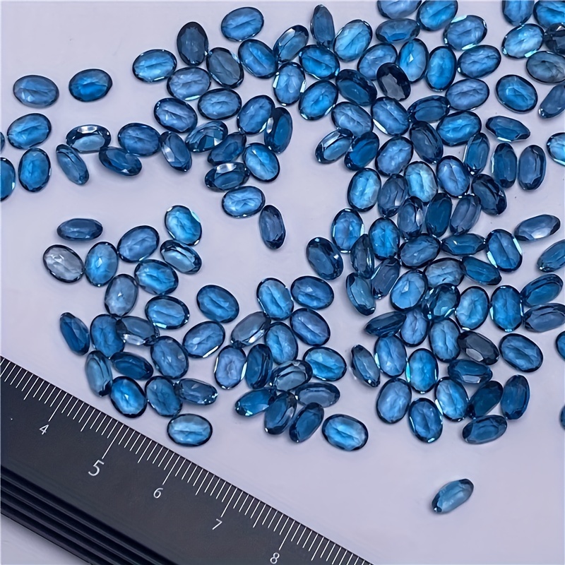 Jewelry Making In London - 1pc natürliche London blau Topas-ovale Form