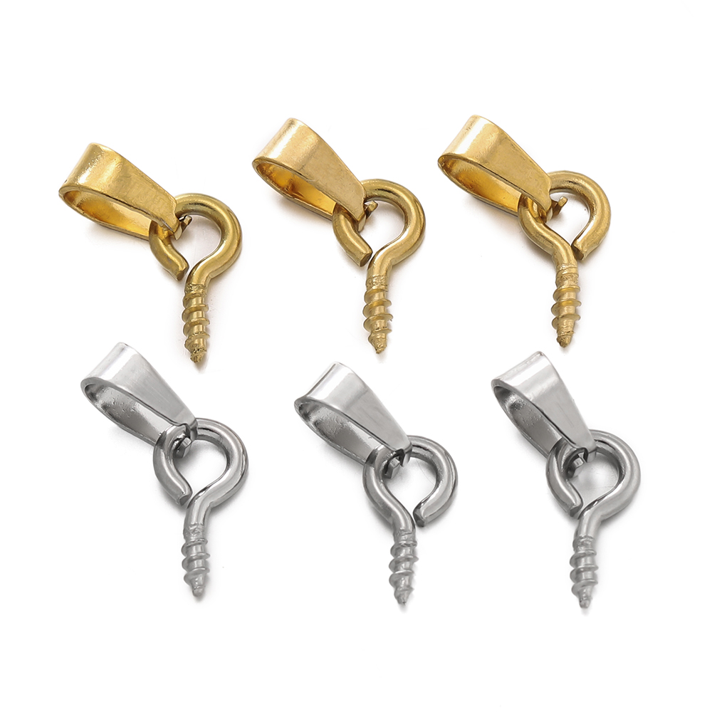 Jewelry Making Eye Pins - 20 Stück Edelstahl-Schraubösen-Stifte, Bügel oben, gebohrte