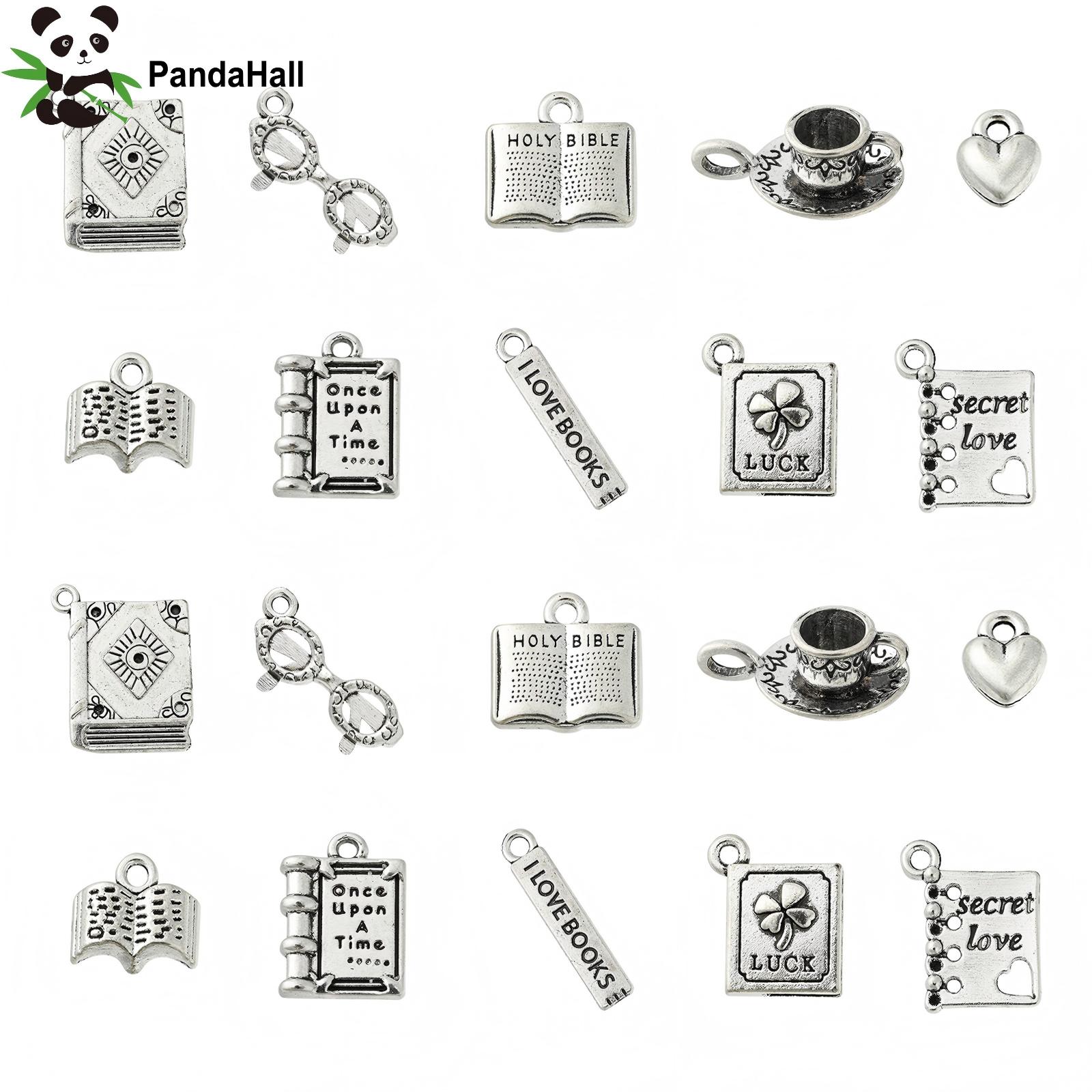 Jewelry Making Books - PandaHall 50 Stück 10 Stile Bibliothekar-Anhänger