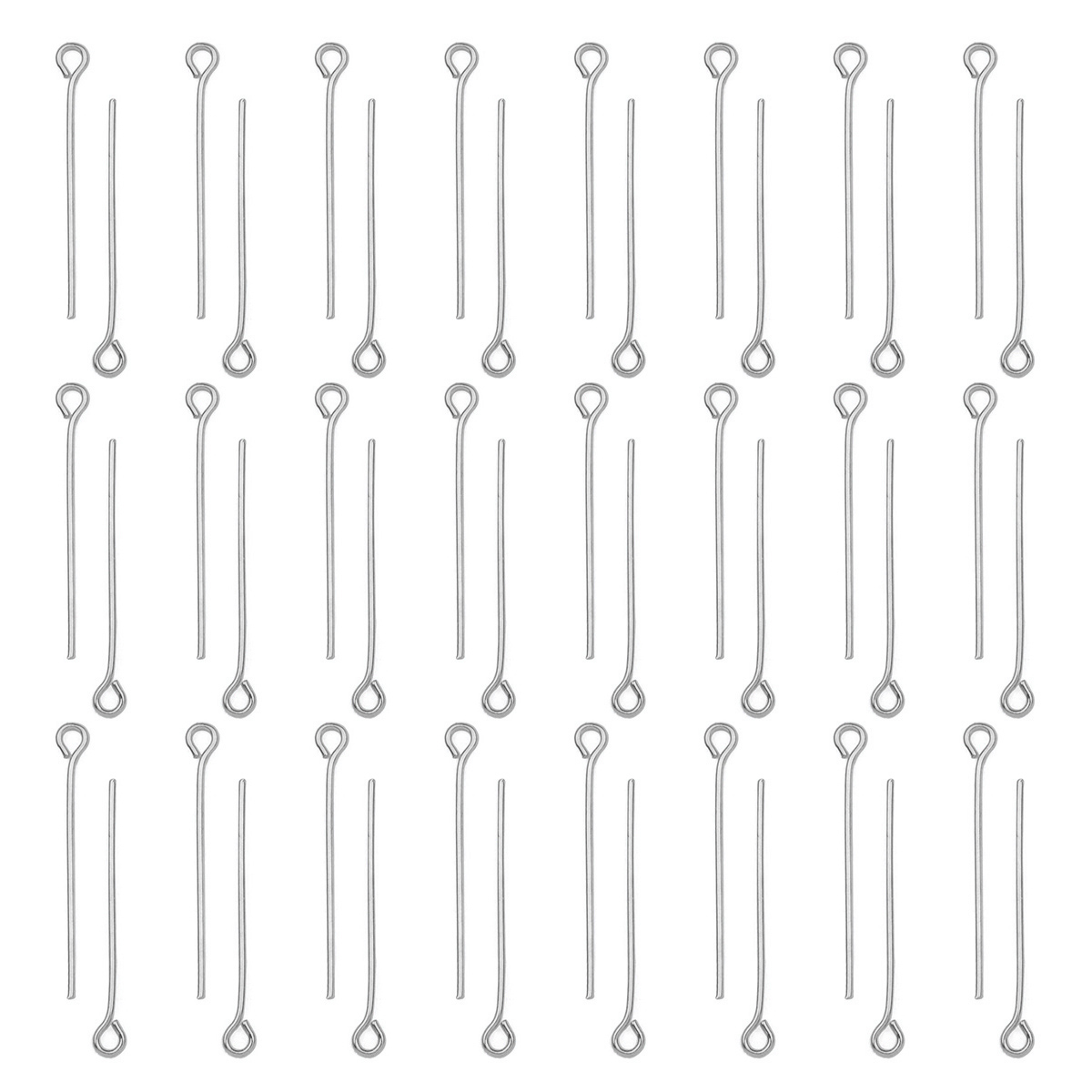 Jewelry Making Eye Pins - 100 Stück/Set Edelstahl Ösennadeln DIY Schmuckzubehör
