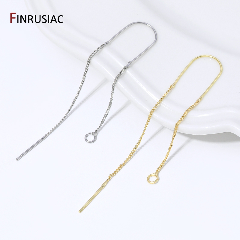 Jewelry Making Wire - 18K vergoldete Messing-Ohrringe mit langer Quastenkette,