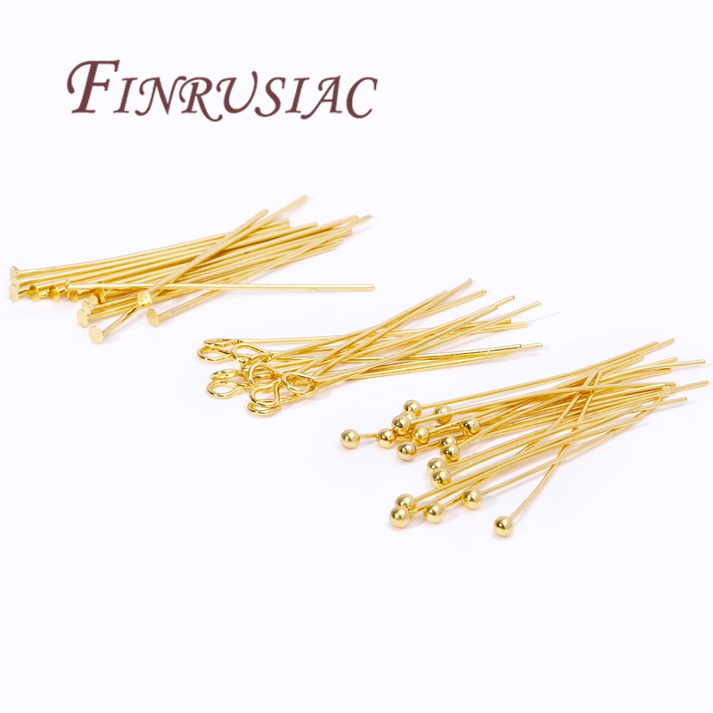Jewelry Making Eye Pins - 50 Stück 20–50 mm vergoldete Stifte