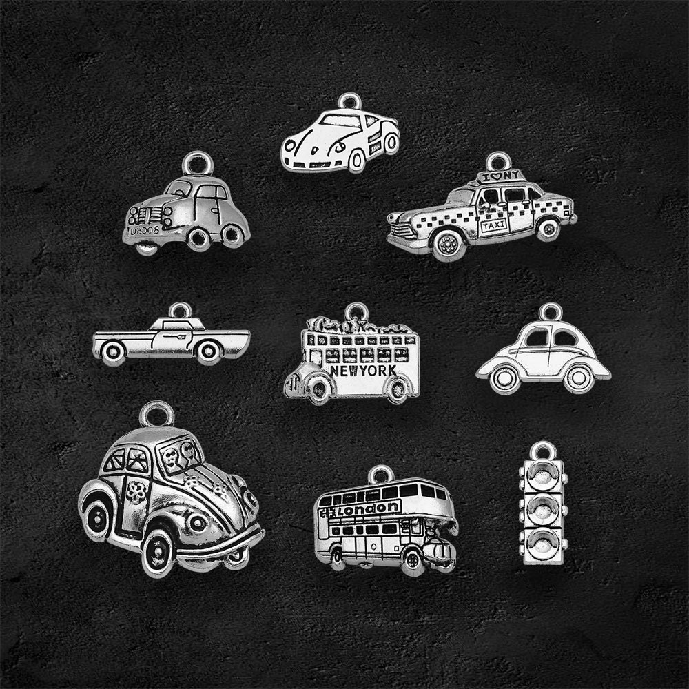 Versilbert Taxi Bus Auto Reise – Jewelry Making In London Bewertung und Preis