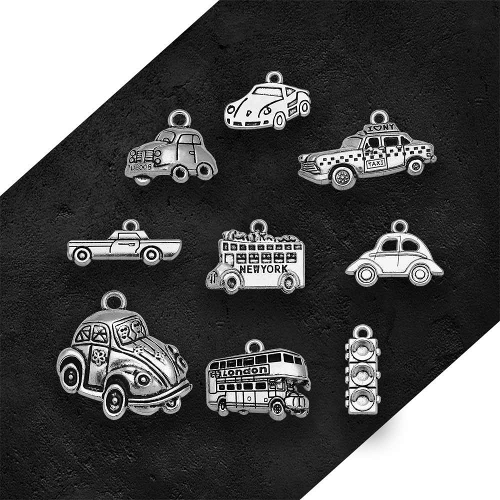 Versilbert Taxi Bus Auto Reise – Jewelry Making In London Bewertung und Preis