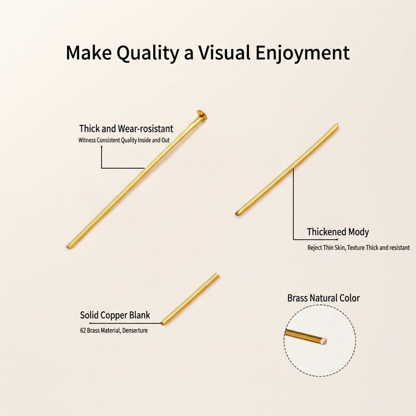 50 Stück 18K vergoldete Flachk – Jewelry Making Eye Pins Bewertung und Preis