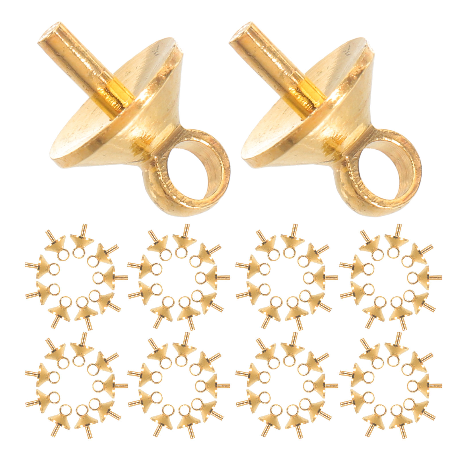 100 Stück Kupfer-Halbohrgläser – Jewelry Making Eye Pins Bewertung und Preis