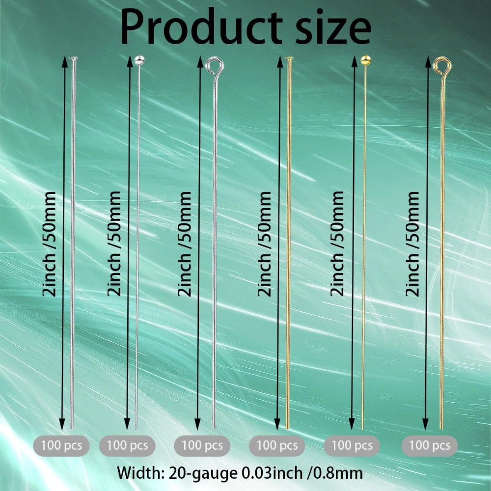 600 Stück Flachkopf-Ösenstifte – Jewelry Making Eye Pins Bewertung und Preis
