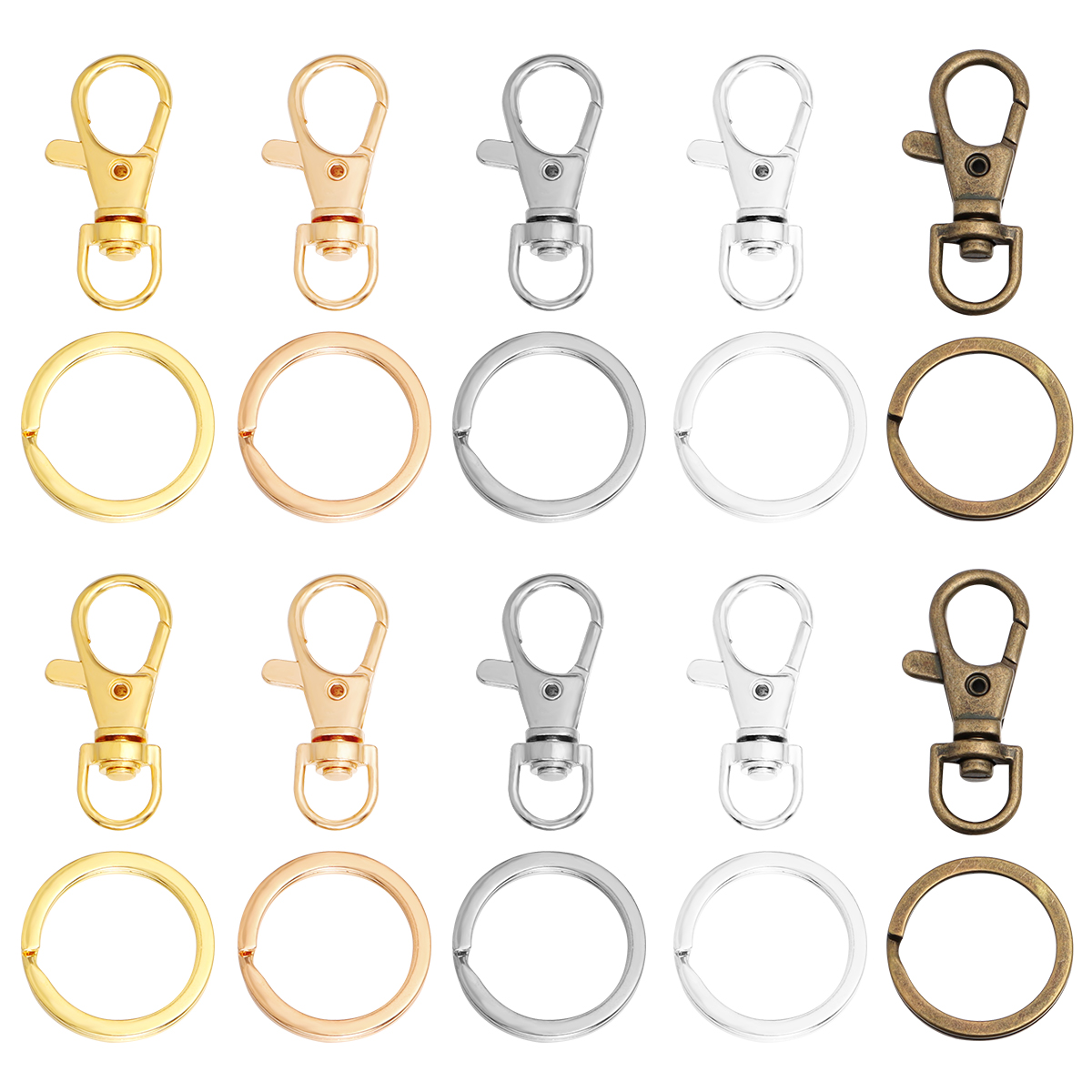 10 Sets Drehbare Karabinerhake – Jewelry Making Rings Bewertung und Preis