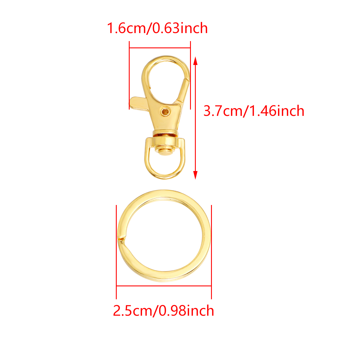 10 Sets Drehbare Karabinerhake – Jewelry Making Rings Bewertung und Preis
